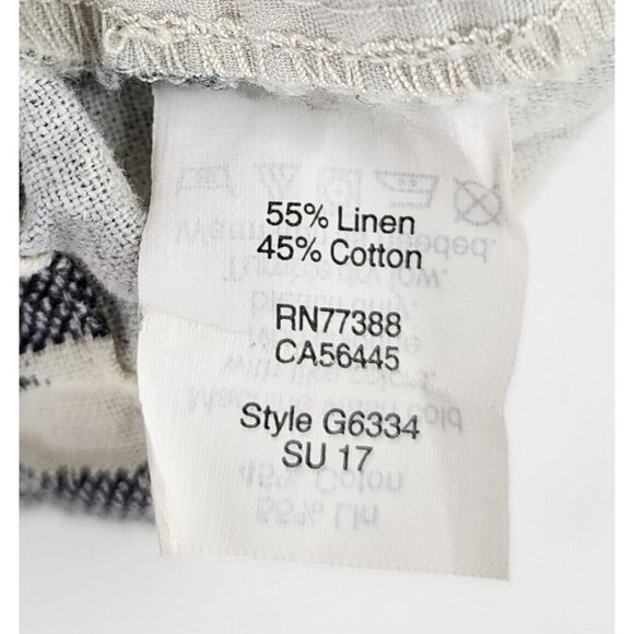 J Crew Shorts Womens 0 Gray White Geometric Print Front Tie Casual Mom Core - Picture 9 of 10